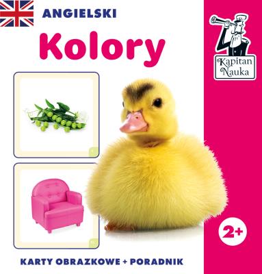 Kapitan Nauka Angielski Kolory (karty obrazkowe + poradnik). Autor: Natalia Minge, Krzysztof Minge. SmakLiter.pl Okładka książki Kapitan Nauka Angielski Kolory (karty obrazkowe + poradnik)