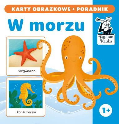 Kapitan Nauka W morzu karty obrazkowe + poradnik. Autor: Gabriela Bieniek-Zaremba. SmakLiter.pl Okładka książki Kapitan Nauka W morzu karty obrazkowe + poradnik