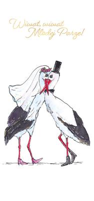 Opakowanie Karnet B6 Ślub - Bociany DL