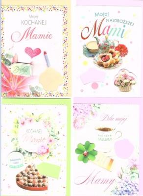 Opakowanie Karnet B6 z nakjejką. Dla mamy (10szt) MIX