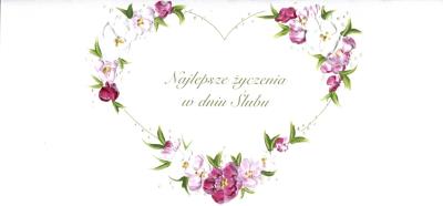 Opakowanie Karnet Ślub DL S31 - Duże serce