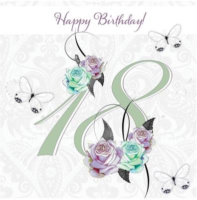 Opakowanie Karnet Swarovski kwadrat CL1618 Urodziny 18