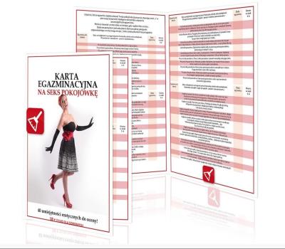 Opakowanie Karta egzaminacyjna na Seks Pokojówkę