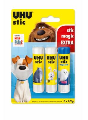 Opakowanie Klej w sztyfcie Stic 8,2g Pets 2 2szt + klej magic