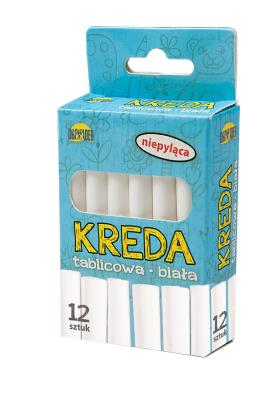 Opakowanie Kreda Dromader tablicowa niepyląca biała 12 sztuk