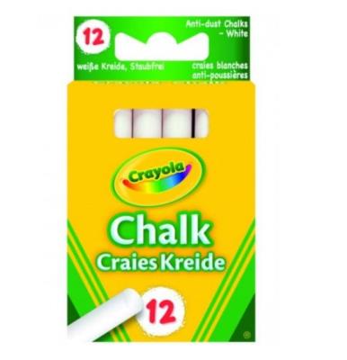 Okładka książki Kreda niepyląca biała 12szt CRAYOLA