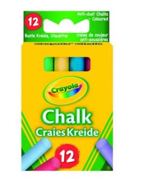 Okładka książki Kreda niepyląca kolorowa 12 kolorów CRAYOLA