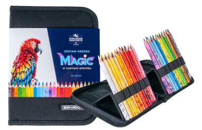 Opakowanie Kredki Magic w czarnym piórniku 23 kol + blender