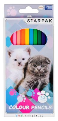 Opakowanie Kredki ołówkowe 12 kolorów Kotki