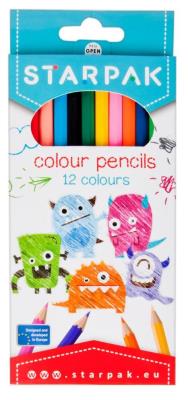 Opakowanie Kredki ołówkowe 12 kolorów Potworki