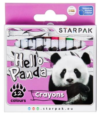 Opakowanie Kredki woskowe 12 kolorów Panda