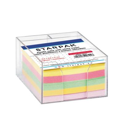 Opakowanie Kubik plastikowy kolorowe karteczki 85x85mm