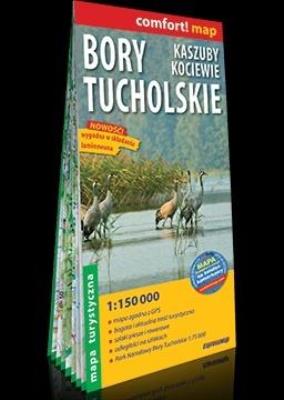 Mapa turystyczna Bory tucholskie 1:150000 wyd.2020. Autor: praca zbiorowa. SmakLiter.pl Okładka książki Mapa turystyczna Bory tucholskie 1:150000 wyd.2020