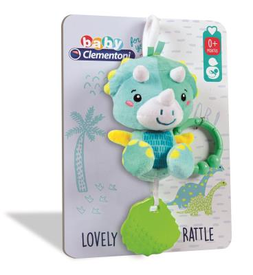 Miękka grzechotka Dinozaur. Wydawca: Clementoni. SmakLiter.pl Opakowanie Miękka grzechotka Dinozaur