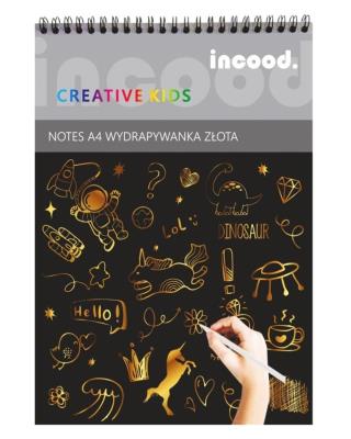 Opakowanie Notes wydrapywanka złota A4