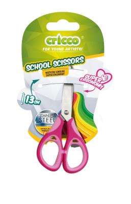 Nożyczki szkolne Super ergonomy 13cm CRICCO. Wydawca: Cricco. SmakLiter.pl Opakowanie Nożyczki szkolne Super ergonomy 13cm CRICCO