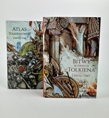 Pakiet Atlas Tolkienowski/Bitwy w świecie Tolkiena. Autor: Halliday David. SmakLiter.pl Okładka książki Pakiet Atlas Tolkienowski/Bitwy w świecie Tolkiena