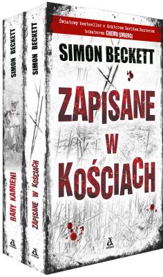 Pakiet Zapisane w kościach / Rany kamieni. Autor: Beckett Simon. SmakLiter.pl Okładka książki Pakiet Zapisane w kościach / Rany kamieni