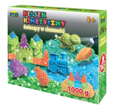 Opakowanie Piasek kinetyczny 1000g świecący w ciemności