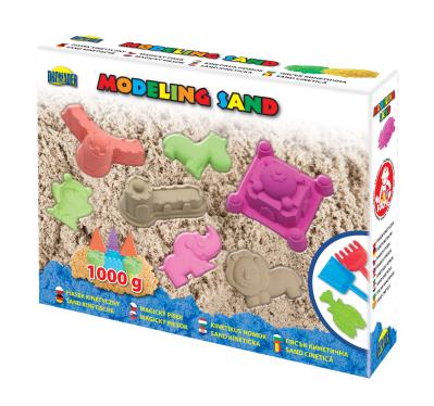 Opakowanie Piasek kinetyczny 1kg z foremkami i narzędziami