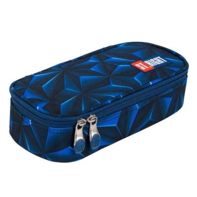 Opakowanie Piórnik saszetka usztywniona z wewnętrzną klapką PC2 Granatowa abstrakcja 3D