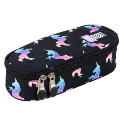 Opakowanie Piórnik saszetka z klapką St.Right  PC-01 Tęczowe jednorożce