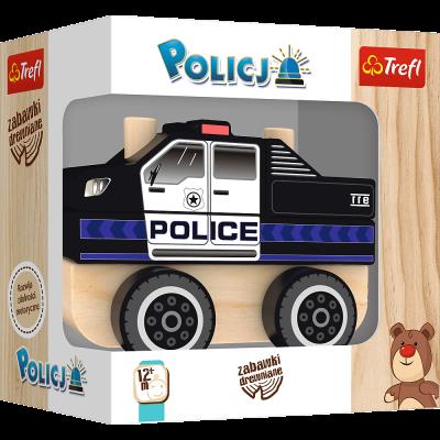 Opakowanie Policja zabawka drewniana Trefl 60999