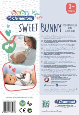 Przytulanka Króliczek. Wydawca: Clementoni. SmakLiter.pl Opakowanie Przytulanka Króliczek