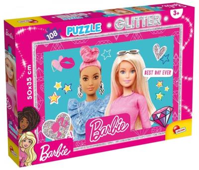 Puzzle 108 Barbie Glitter Best Day Ever!. Wydawca: Lisciani. SmakLiter.pl Opakowanie Puzzle 108 Barbie Glitter Best Day Ever!