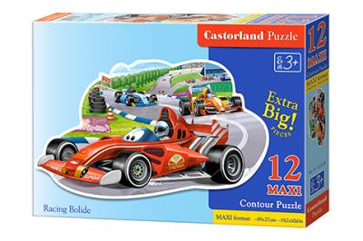 Puzzle 12 maxi Racing Bolide CASTOR. Wydawca: Castorland. SmakLiter.pl Opakowanie Puzzle 12 maxi Racing Bolide CASTOR