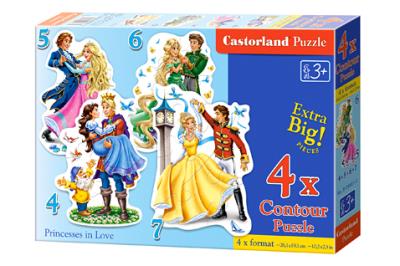 Puzzle 4-5-6-7 Princesses in Love. Wydawca: Castorland. SmakLiter.pl Opakowanie Puzzle 4-5-6-7 Princesses in Love
