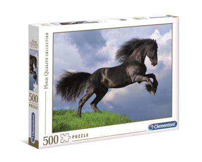 Puzzle 500 HQ Fresian Black Horse. Wydawca: Clementoni. SmakLiter.pl Opakowanie Puzzle 500 HQ Fresian Black Horse