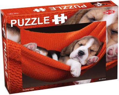 Puzzle 56 Sleeping Puppy. Wydawca: Tactic. SmakLiter.pl Opakowanie Puzzle 56 Sleeping Puppy