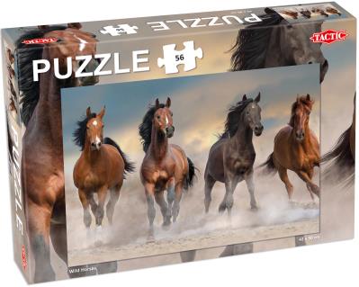 Puzzle 56 Wild Horses. Wydawca: Tactic. SmakLiter.pl Opakowanie Puzzle 56 Wild Horses