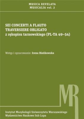 Sei concerti a flauto traversiere obligato.... Autor: Bieńkowska Irena. SmakLiter.pl Okładka książki Sei concerti a flauto traversiere obligato...