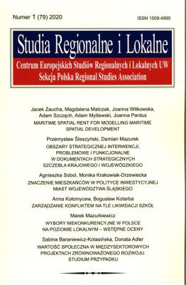 Opakowanie Studia Regionalne i Lokalne 2020/1 (79)