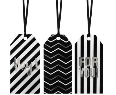 Opakowanie Tagi prezentowe biało-czarne 6szt