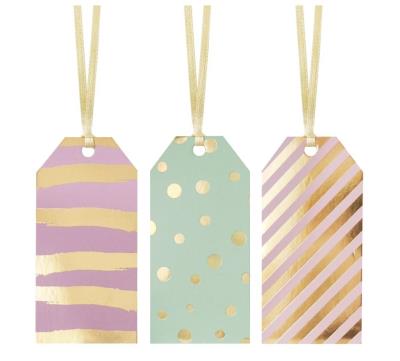 Opakowanie Tagi prezentowe pastelowo-złote 6szt