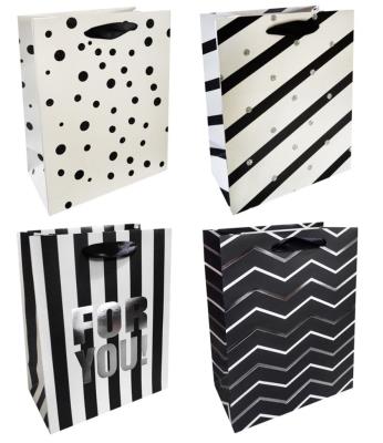 Opakowanie Torba prezentowa 18x23 biało-czarna