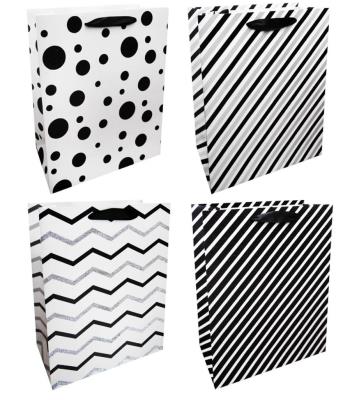 Opakowanie Torba prezentowa 26x32 czarno-biała