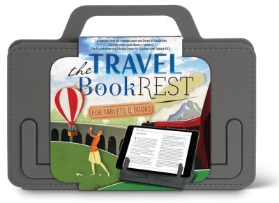 Travel BookRest szary uchwyt do książki tabletu. Wydawca: IF. SmakLiter.pl Opakowanie Travel BookRest szary uchwyt do książki tabletu