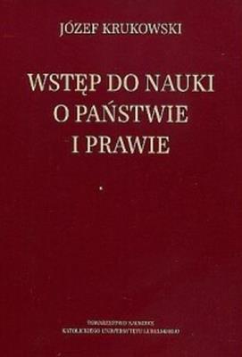 Okładka książki Wstęp do nauki o państwie i prawie