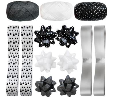 Opakowanie Zestaw do pakowania z rozetkami biało-czarny