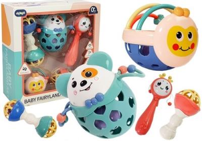 Zestaw grzechotek miękkie gryzak 5 sztuk. Wydawca: Lean Toys. SmakLiter.pl Opakowanie Zestaw grzechotek miękkie gryzak 5 sztuk