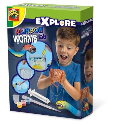 Zestaw kreatywny - Tęczowe robaki. Wydawca: SES NL. SmakLiter.pl Opakowanie Zestaw kreatywny - Tęczowe robaki