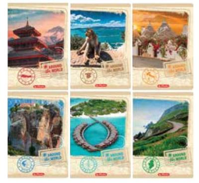 Opakowanie Zeszyt A5/60K kratka Around the World (5szt)