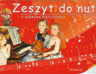 Okładka książki Zeszyt do nut z szeroką pięciolinią w.2013