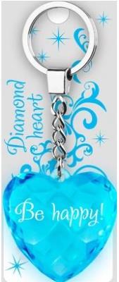 Opakowanie Brelok Serce diamentowe Be happy!
