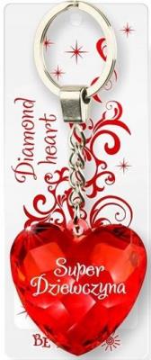 Opakowanie Brelok Serce diamentowe Super Dziewczyna
