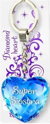 Opakowanie Brelok Serce diamentowe Super Siostra